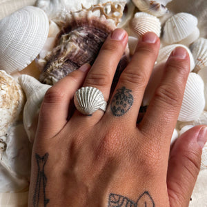 Fine Silver Sea Shell ring