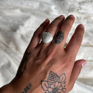 Fine Silver Sea Shell ring